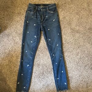 Abercrombie embroidered jeans